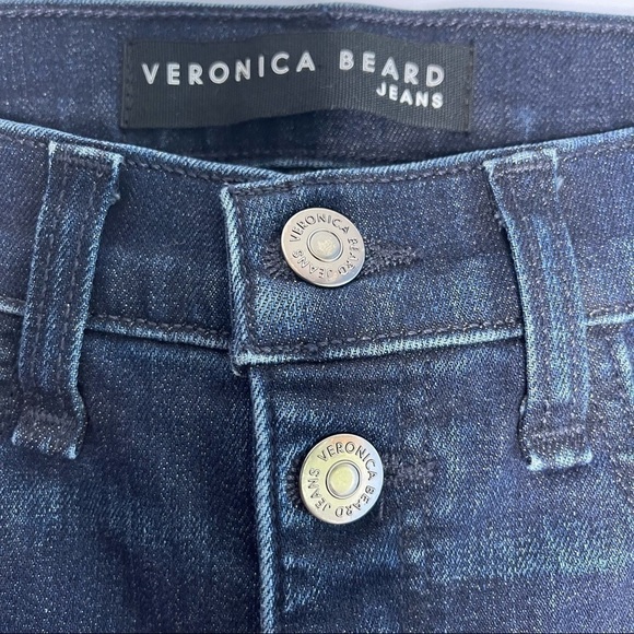 veronica Beard Carolyn Tuxedo Stripe High Rise Baby Boot Crop Jeans US 26 - Picture 7 of 7